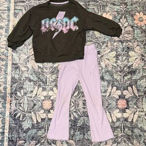 AC/DC Charcoal Fleece-Lined Sweatshirt